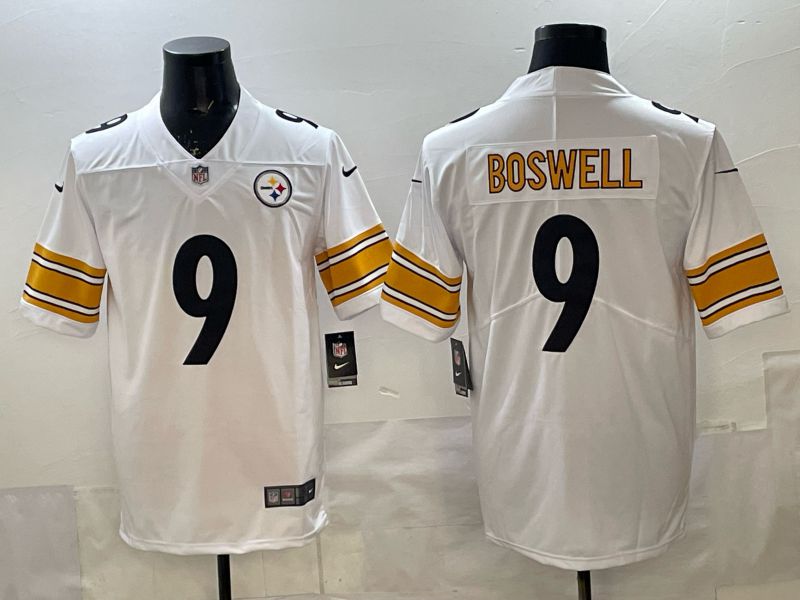 Men Pittsburgh Steelers #9 Boswell White 2025 Nike Limited NFL Jersey style 05->pittsburgh steelers->NFL Jersey